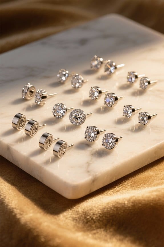 hypoallergenic titanium stud earrings