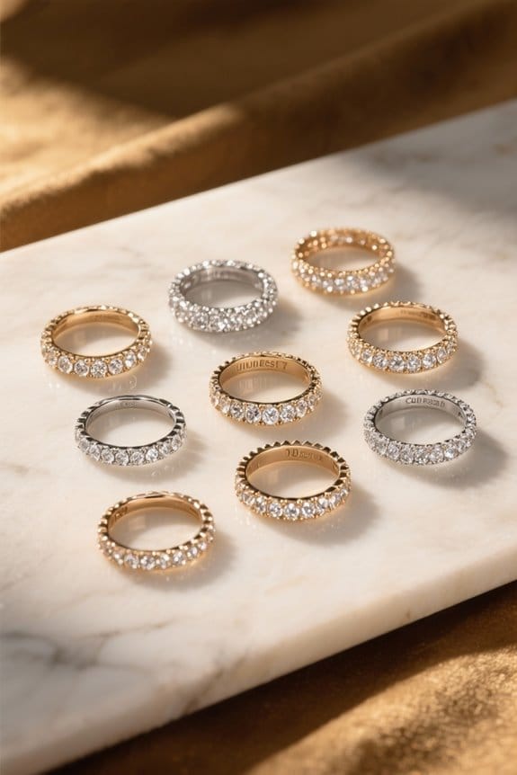 affordable elegant eternity bands