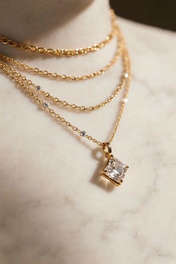 chic minimalist jewelry layering