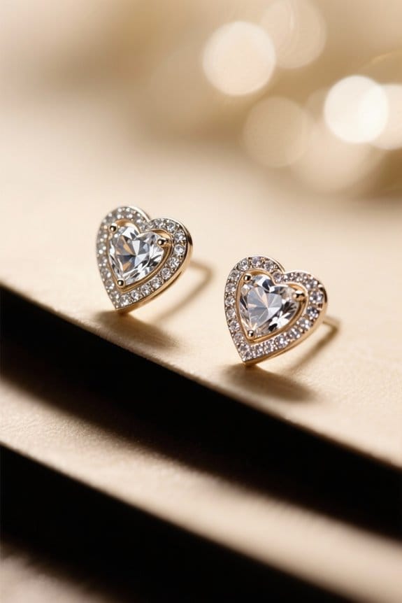 choosing heart stud earrings