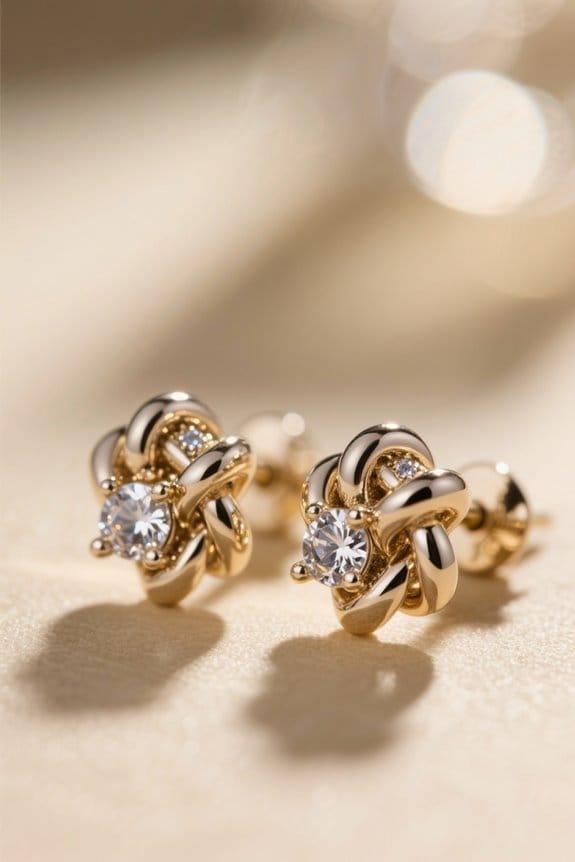 choosing knot stud earrings