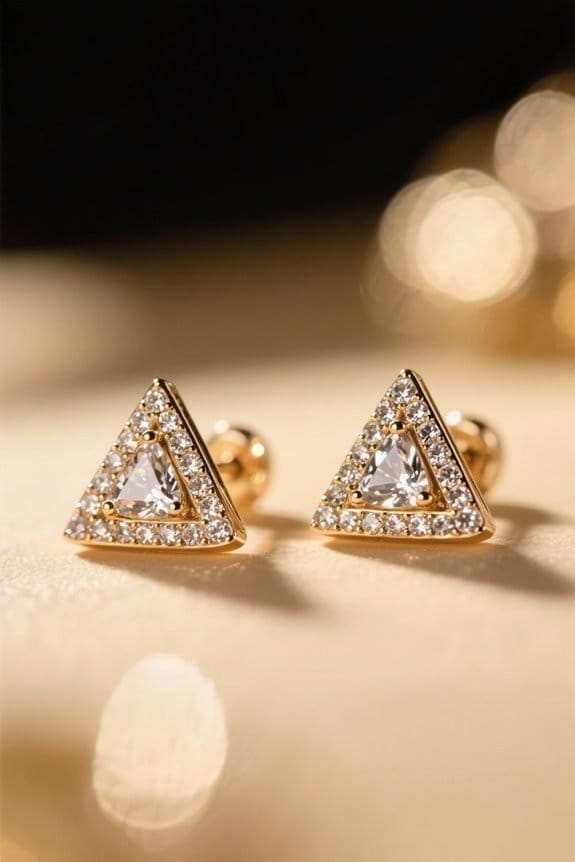 choosing triangle stud earrings