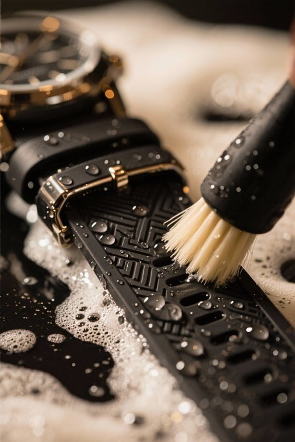 clean rubber watch straps