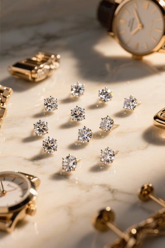 cubic zirconia studs sparkle