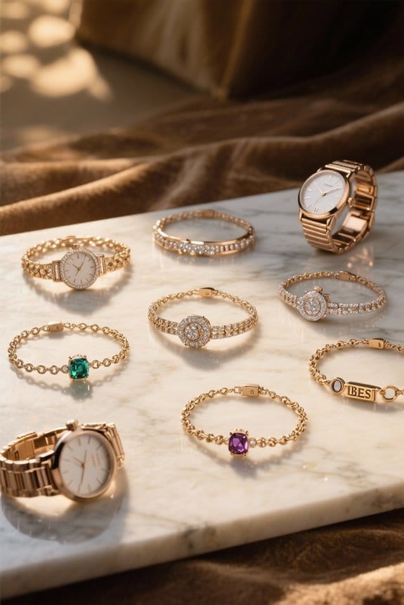 dainty chain bracelets selection