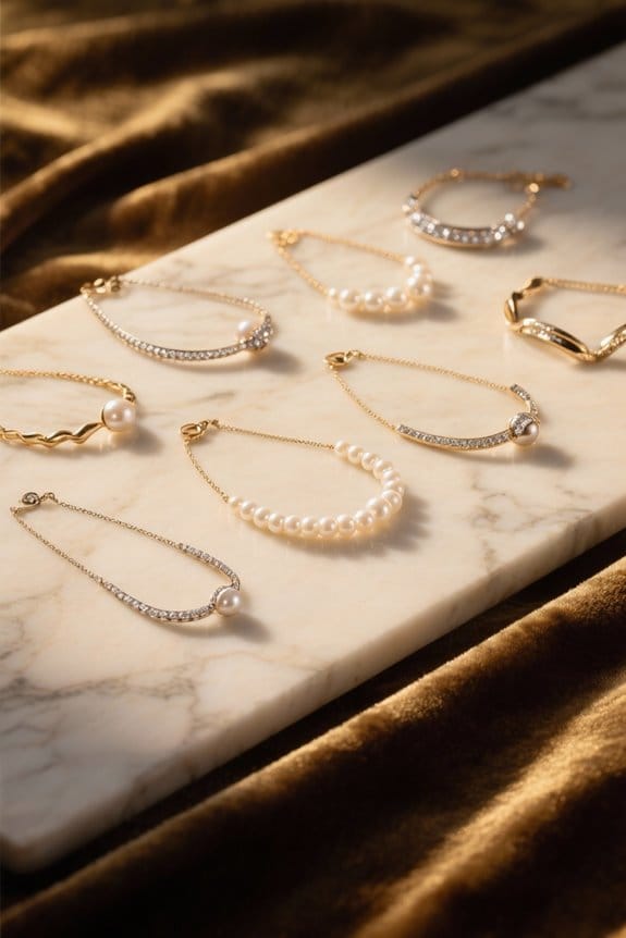 elegant minimalist pearl necklaces