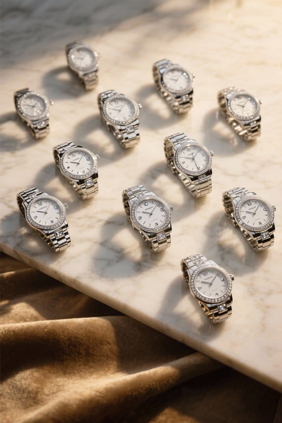 elegant silver dial watches
