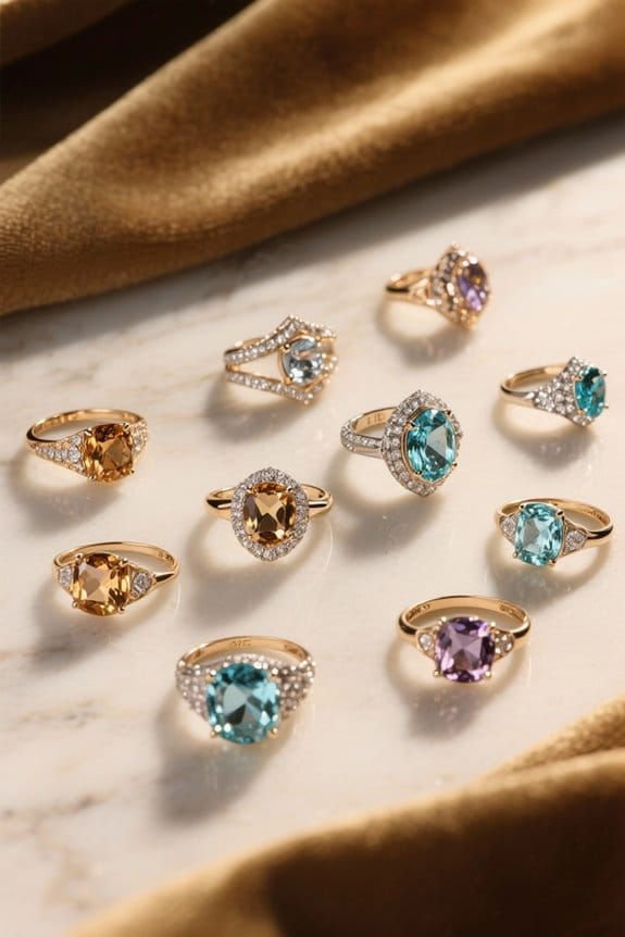 elegant topaz rings collection