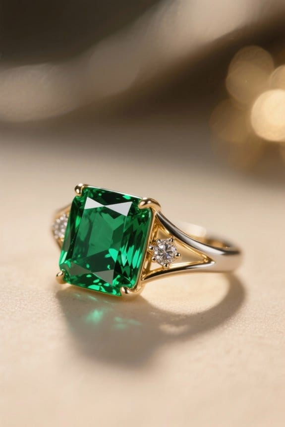 emeralds enhance neutral tones