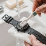 gentle cleaning of straps
