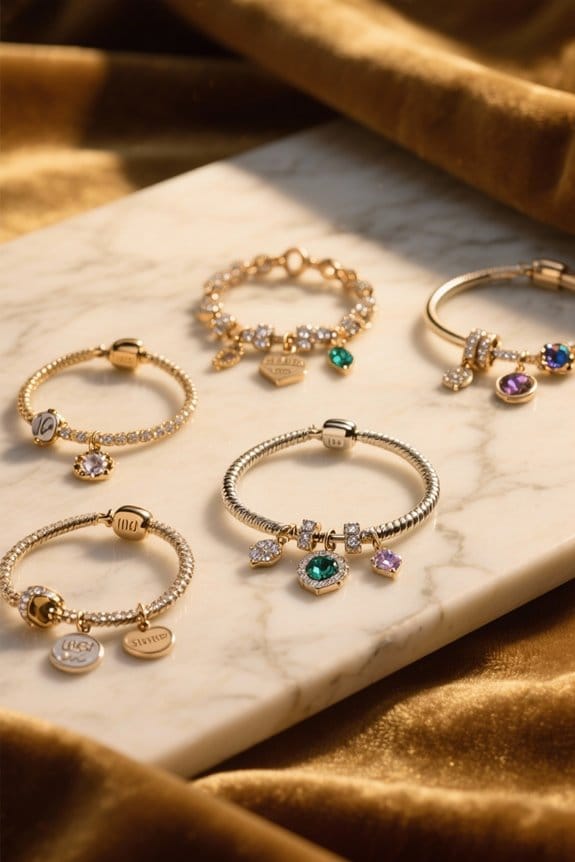 personalized charm bracelet styles