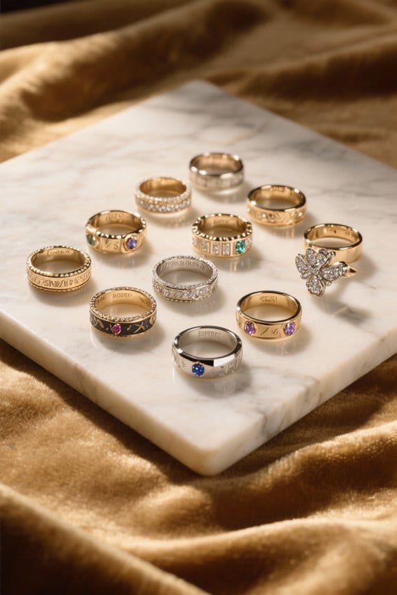 personalized engraved band rings