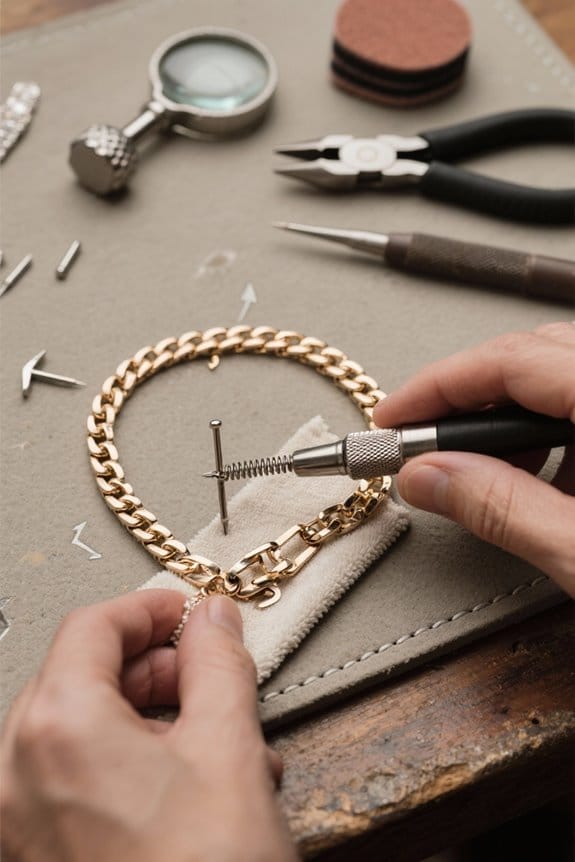 sizing metal bracelet safely