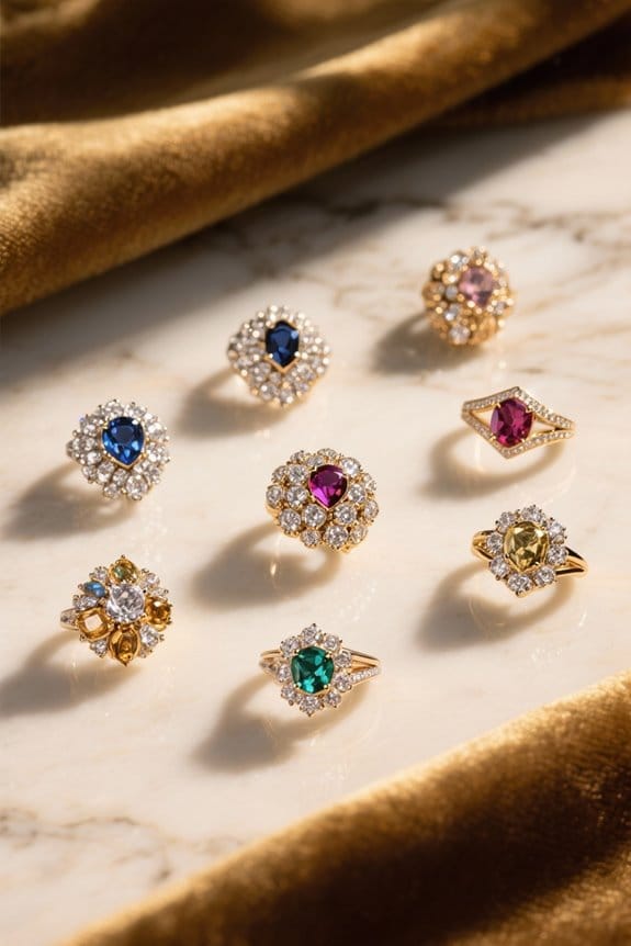 stunning cluster ring designs