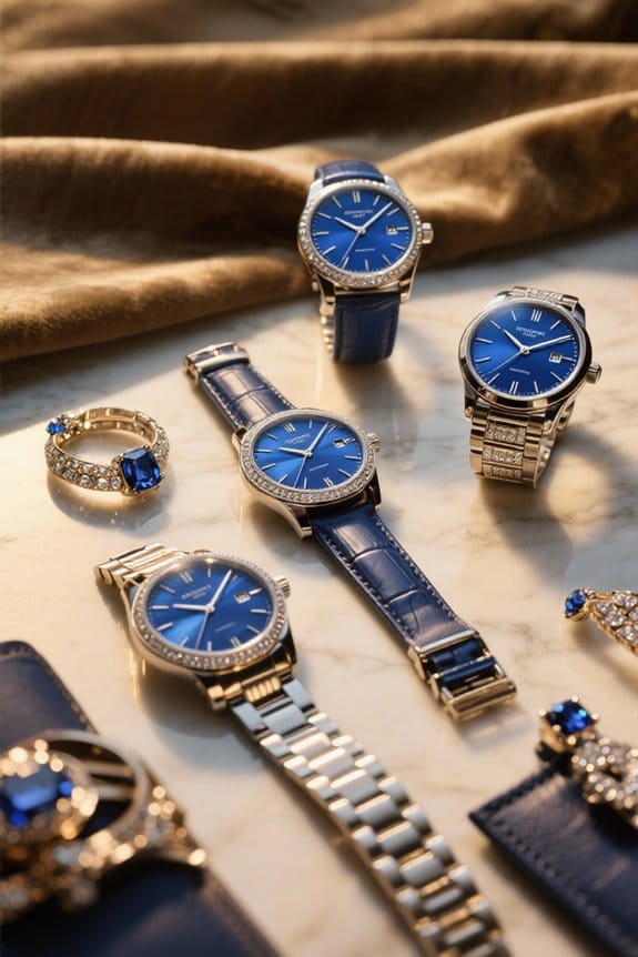 stylish and functional blue watches