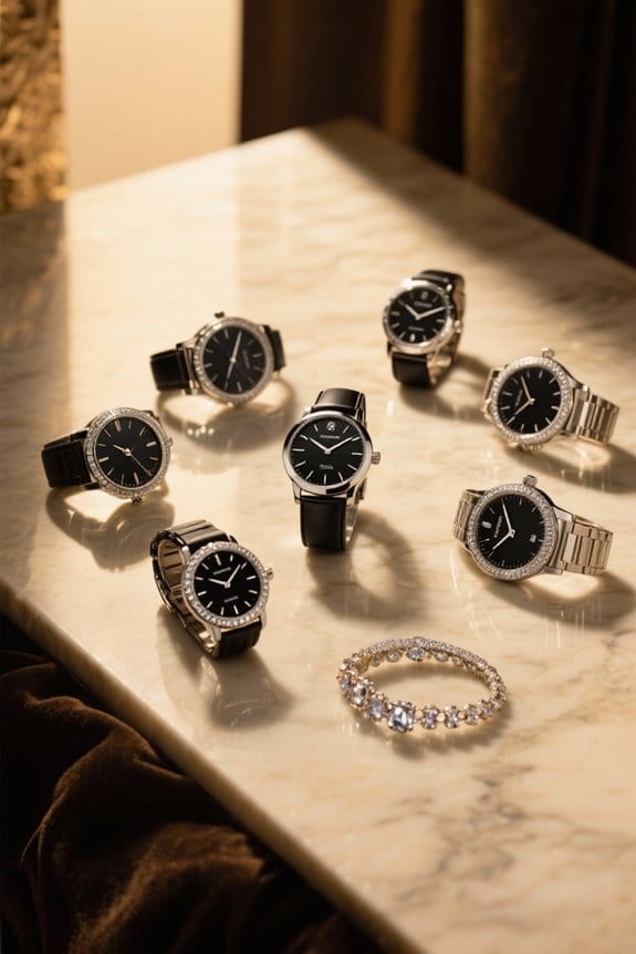 stylish black dial watches