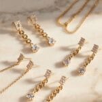 stylish chain drop earrings