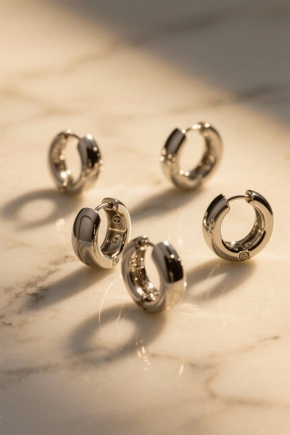 stylish durable stainless steel earrings