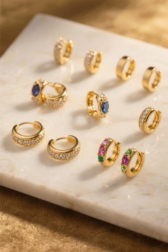 stylish gold plated earrings
