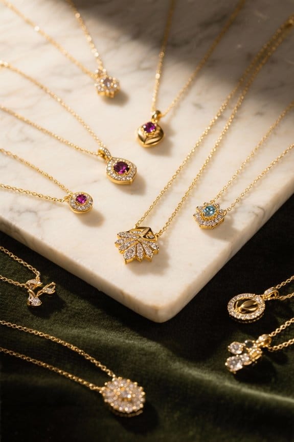 stylish gold plated necklaces
