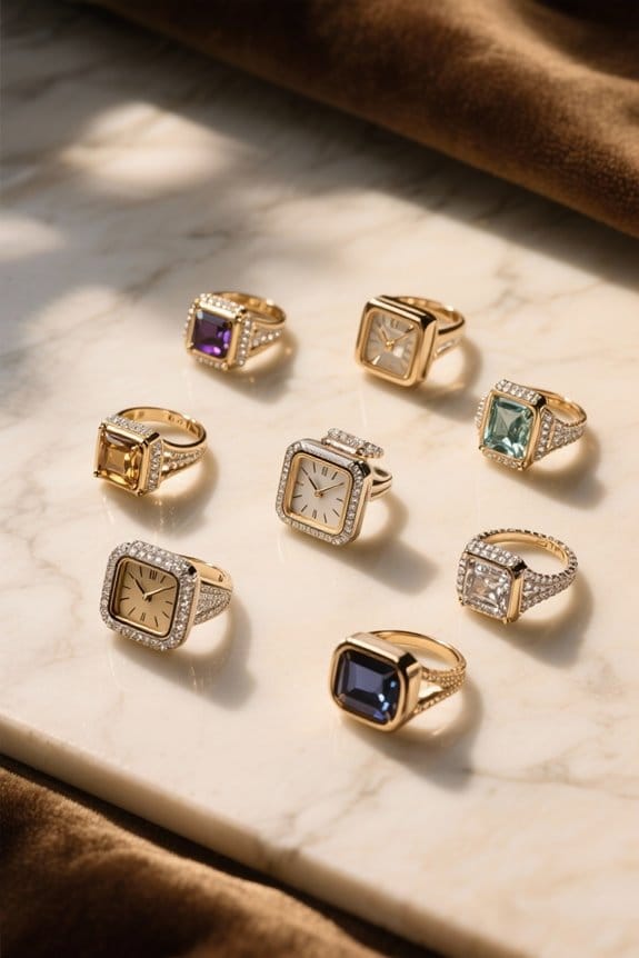 stylish square ring designs