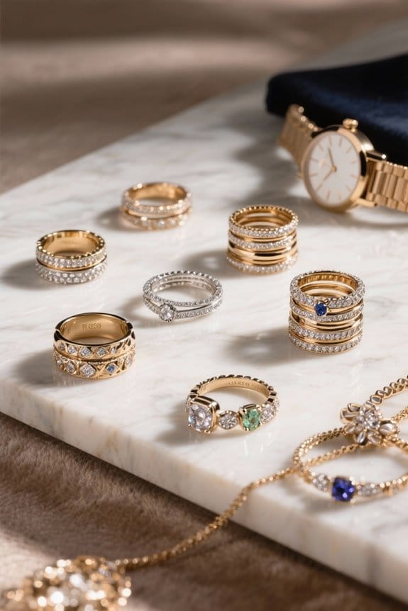 stylish stackable ring collections