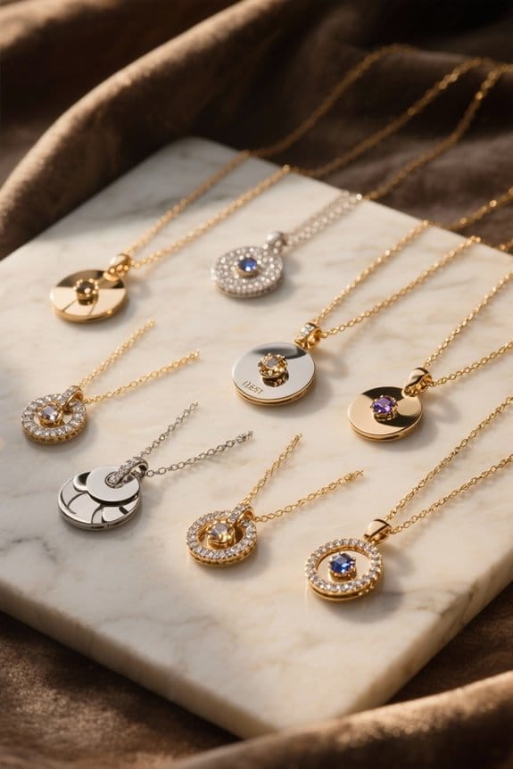 top disc pendant necklaces