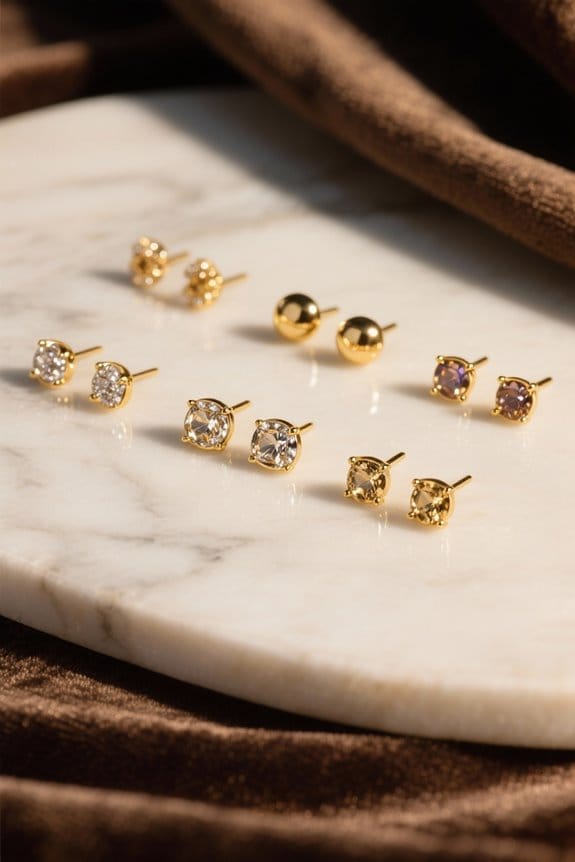 top gold plated earrings
