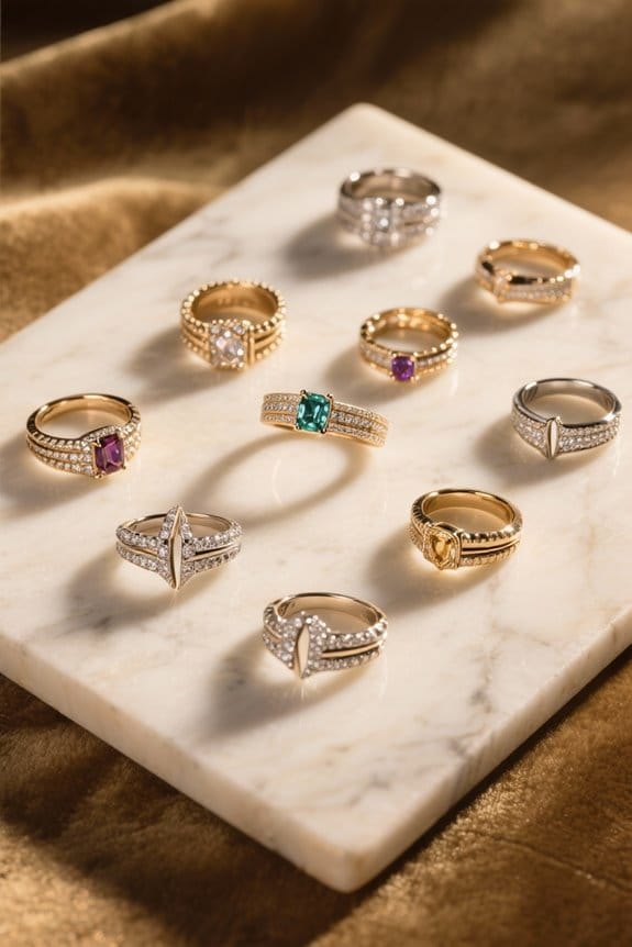 top split shank rings